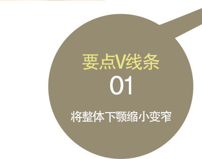 要点V线条 01 将整体下颚缩小变窄