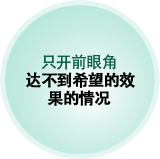 只开前眼角 达不到希望的效 果的情况
